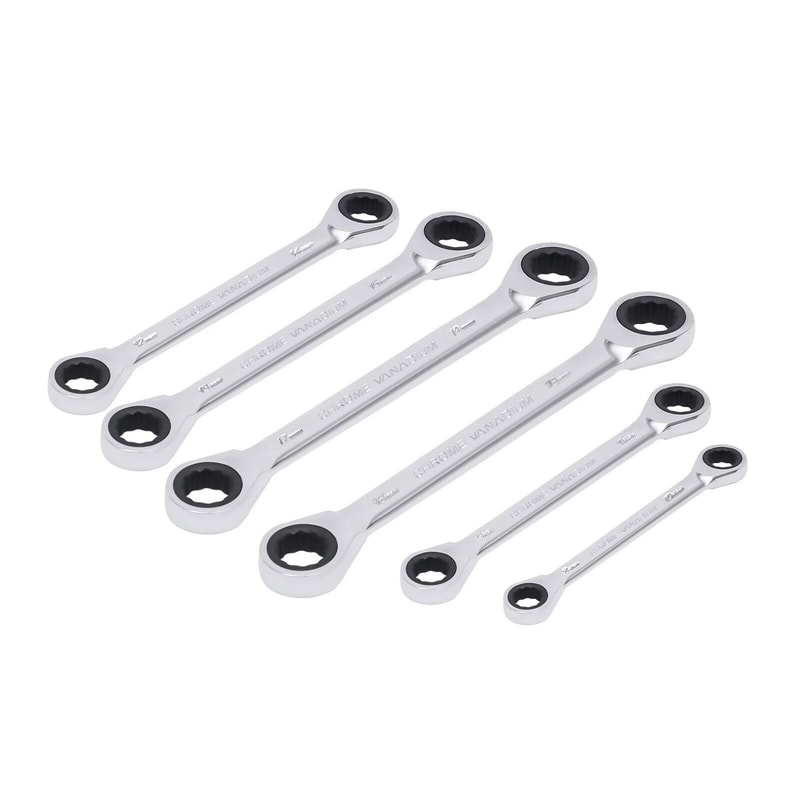 Extra Long Ratcheting Wrench Set Metric Double Box End Spanners 8