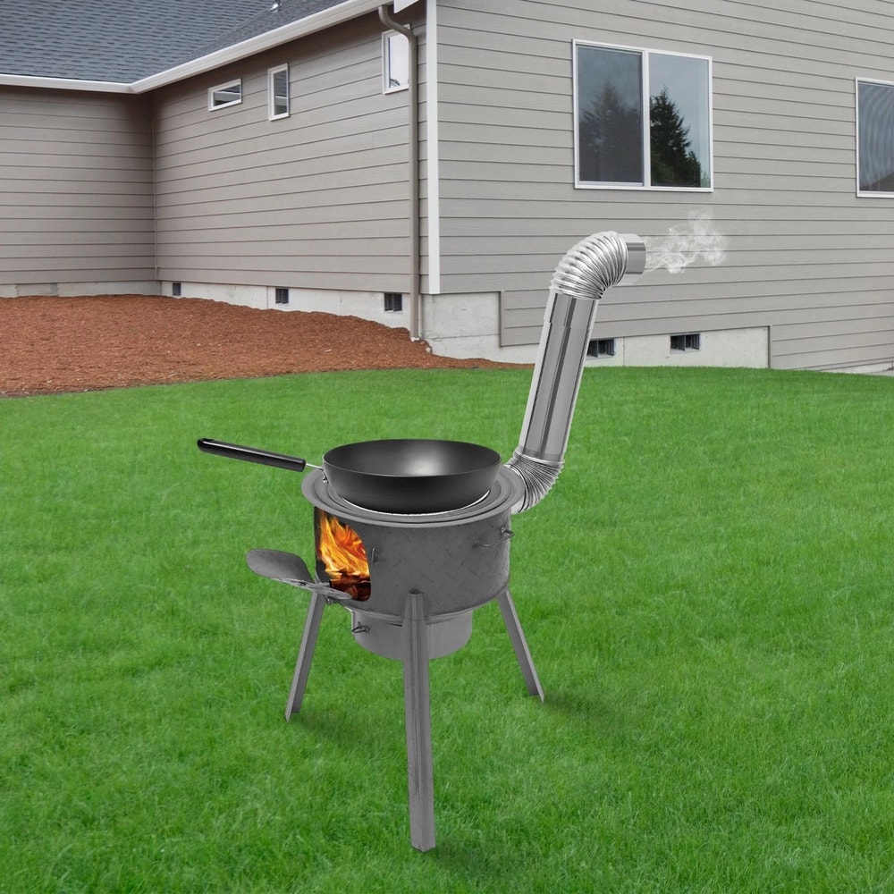 Portable Wood Burning Camping Stove For Outdoor Cooking 2