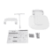 White ABS Folding Shower Seat Wall Mounted Foldable Shower Bench 13