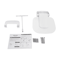 White ABS Folding Shower Seat Wall Mounted Foldable Shower Bench 13