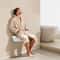 White ABS Folding Shower Seat Wall Mounted Foldable Shower Bench 11