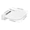White ABS Folding Shower Seat Wall Mounted Foldable Shower Bench 6