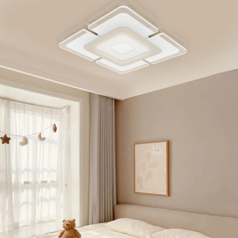 Modern Square LED Ceiling Light Flush Mount Fixture 10