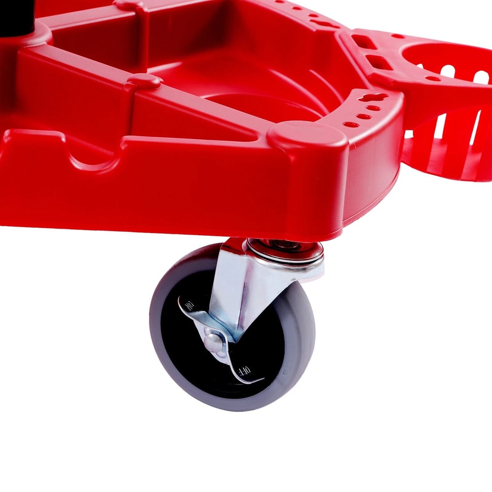 Heavy Duty Adjustable Rolling Shop Stool With Wheels Garage Mechanic Seat 5
