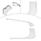 Right Front Bumper Molding Trim For Mitsubishi Outlander Sport Chrome 15