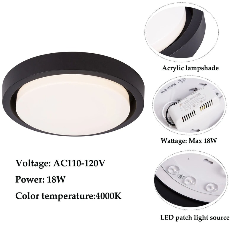 Modern LED Ceiling Light Acrylic Flush Mount Fixture For Living Room Bedroom Kitchen 8