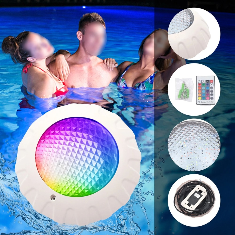Premium Underwater Pool Lights RGB LED Waterproof Color Changing Pool Spa Lighting 3