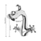 Silver Dragon Two Handle Bathroom Sink Faucet For Single Hole Deck Mount Vanity 7