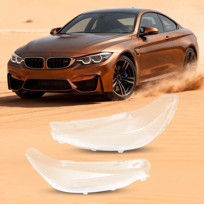 Clear Front Headlight Lens Cover Pair For BMW 4 Series 12