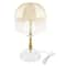 Vintage Gold Metal Table Lamp With Fabric Shade For Bedroom Or Living Room 1