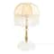 Vintage Gold Metal Table Lamp With Fabric Shade For Bedroom Or Living Room 2