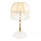 Vintage Gold Metal Table Lamp With Fabric Shade For Bedroom Or Living Room 2