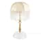 Vintage Gold Metal Table Lamp With Fabric Shade For Bedroom Or Living Room 3