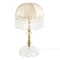 Vintage Gold Metal Table Lamp With Fabric Shade For Bedroom Or Living Room 3