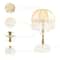 Vintage Gold Metal Table Lamp With Fabric Shade For Bedroom Or Living Room 4