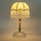 Vintage Gold Metal Table Lamp With Fabric Shade For Bedroom Or Living Room 5