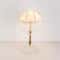 Vintage Gold Metal Table Lamp With Fabric Shade For Bedroom Or Living Room 8