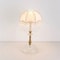 Vintage Gold Metal Table Lamp With Fabric Shade For Bedroom Or Living Room 8