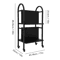 Rolling Library Book Cart With Wheels Double Sided Office Book Organizer 13