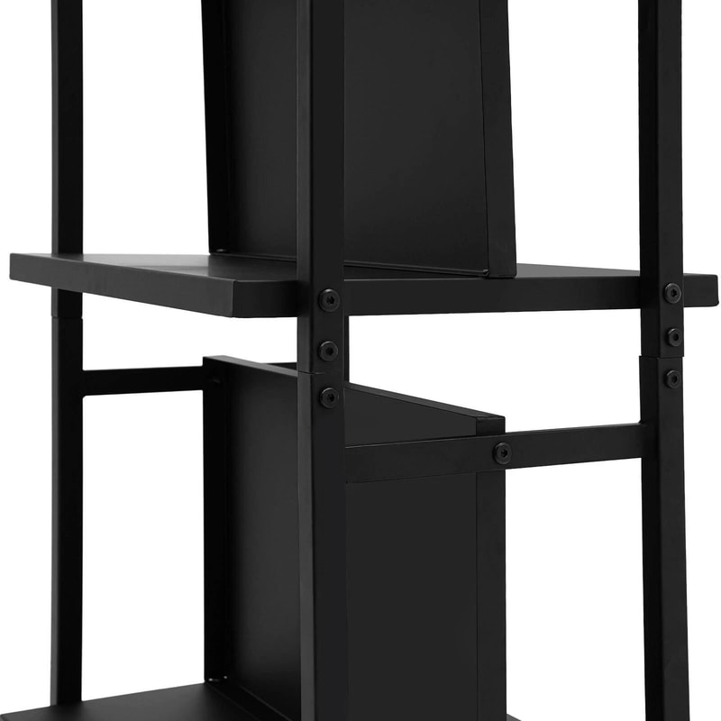 Rolling Library Book Cart With Wheels Double Sided Office Book Organizer 5