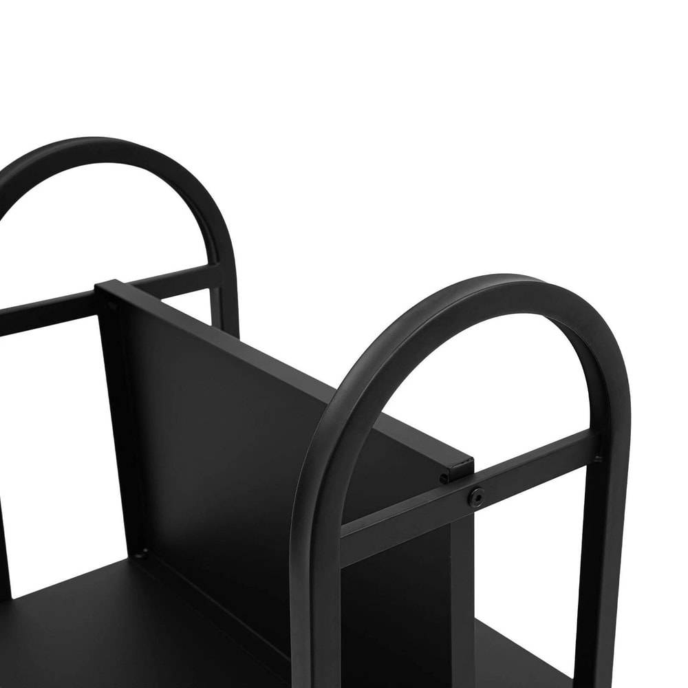 Rolling Library Book Cart With Wheels Double Sided Office Book Organizer 7