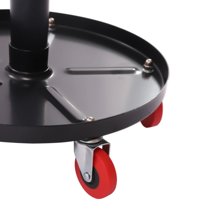 Adjustable Rolling Garage Stool Mechanic Shop Seat With 5 Casters 1