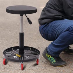 adjustable rolling garage stool mechanic shop seat with 5 casters