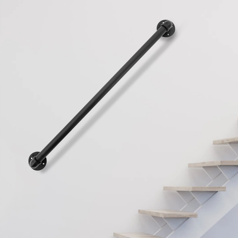 Wall Mounted Metal Stair Railing For Indoor Outdoor Steps 8