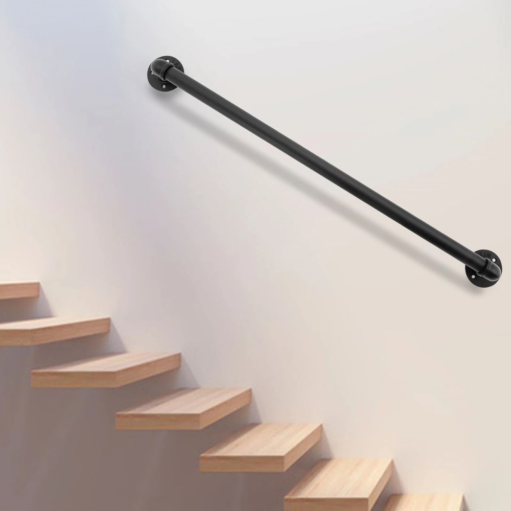 Wall Mounted Metal Stair Railing For Indoor Outdoor Steps 9