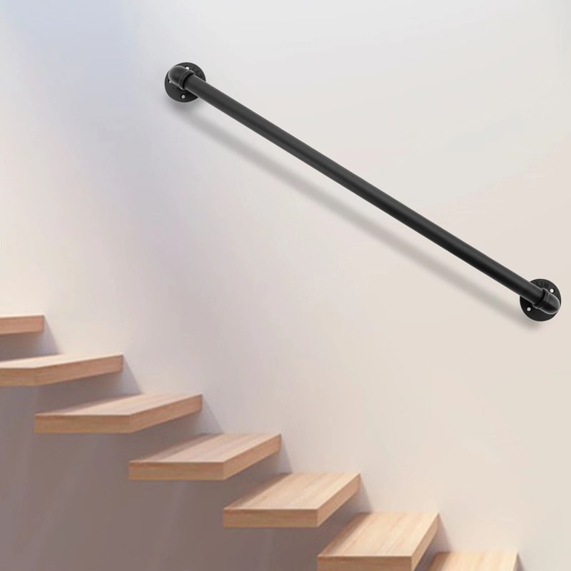 Wall Mounted Metal Stair Railing For Indoor Outdoor Steps 9