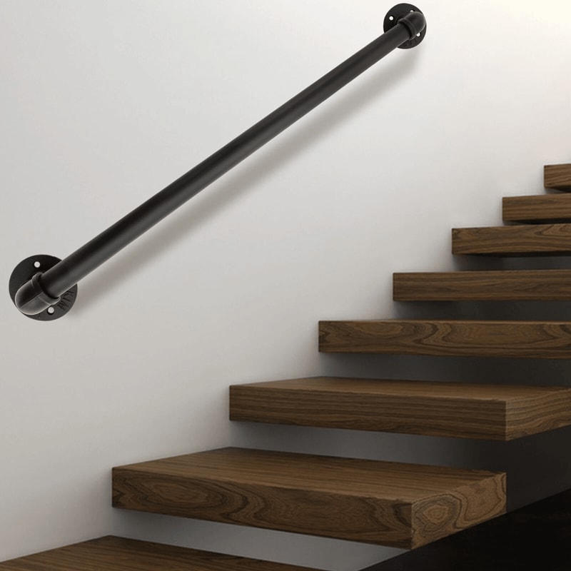 Wall Mounted Metal Stair Railing For Indoor Outdoor Steps 0