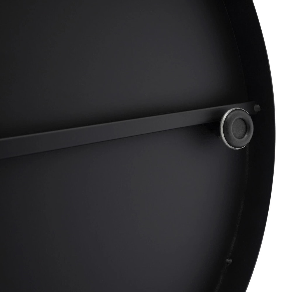 Modern 2 Tier Round Side Table Black Nightstand For Sofa And Bedroom Storage 5