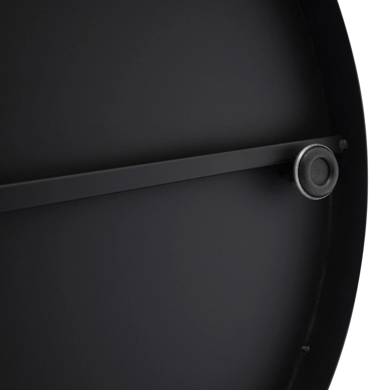 Modern 2 Tier Round Side Table Black Nightstand For Sofa And Bedroom Storage 5