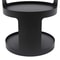 Modern 2 Tier Round Side Table Black Nightstand For Sofa And Bedroom Storage 6