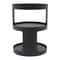 Modern 2 Tier Round Side Table Black Nightstand For Sofa And Bedroom Storage 14
