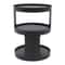 Modern 2 Tier Round Side Table Black Nightstand For Sofa And Bedroom Storage 15