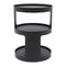 Modern 2 Tier Round Side Table Black Nightstand For Sofa And Bedroom Storage 15