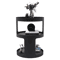 Modern 2 Tier Round Side Table Black Nightstand For Sofa And Bedroom Storage 18