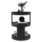 Modern 2 Tier Round Side Table Black Nightstand For Sofa And Bedroom Storage 18