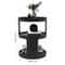 Modern 2 Tier Round Side Table Black Nightstand For Sofa And Bedroom Storage 19