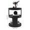 Modern 2 Tier Round Side Table Black Nightstand For Sofa And Bedroom Storage 19