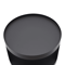Modern 2 Tier Round Side Table Black Nightstand For Sofa And Bedroom Storage 7