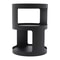 Modern 2 Tier Round Side Table Black Nightstand For Sofa And Bedroom Storage 9