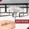 3 Row Under Cabinet Wine Glass Rack Black Metal Stemware Holder For Bar Kitchen 2