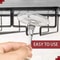 3 Row Under Cabinet Wine Glass Rack Black Metal Stemware Holder For Bar Kitchen 2
