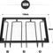 3 Row Under Cabinet Wine Glass Rack Black Metal Stemware Holder For Bar Kitchen 4