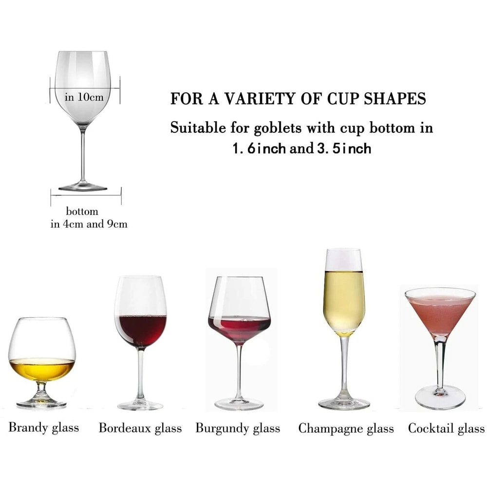 3 Row Under Cabinet Wine Glass Rack Black Metal Stemware Holder For Bar Kitchen 5