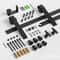 CCJ Sliding Barn Door Hardware Kit With Adjustable Floor Guide For Single Wooden Door 5