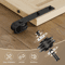 CCJ Sliding Barn Door Hardware Kit With Adjustable Floor Guide For Single Wooden Door 2