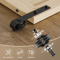 CCJ Sliding Barn Door Hardware Kit With Adjustable Floor Guide For Single Wooden Door 2